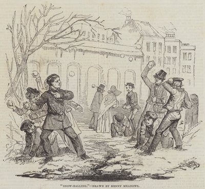Bataille de boules de neige - Joseph Kenny Meadows